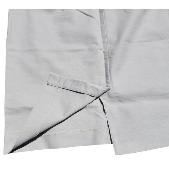 Banana Republic Women's Size 8 Khaki Pencil Skirt Cotton Blend Back Slit - Picture 5 of 8
